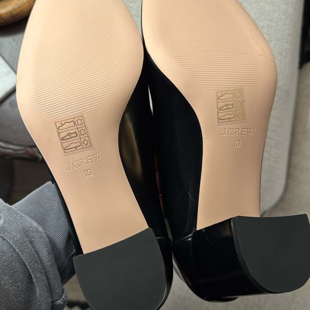 J. Crew Maisie double-strap heels in Black Italian spazzolato leather - Picture 5 of 7